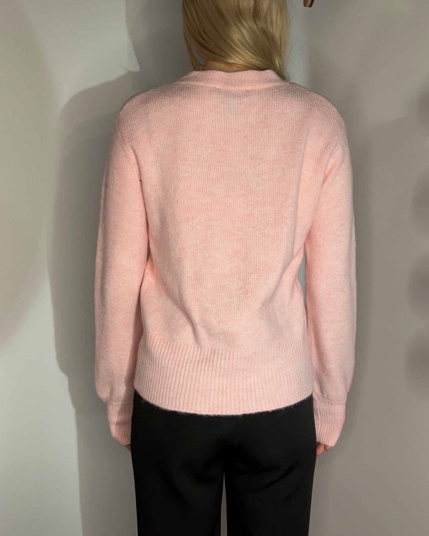 SOFTEST BLUSH PINK HEATHERED SWEATER