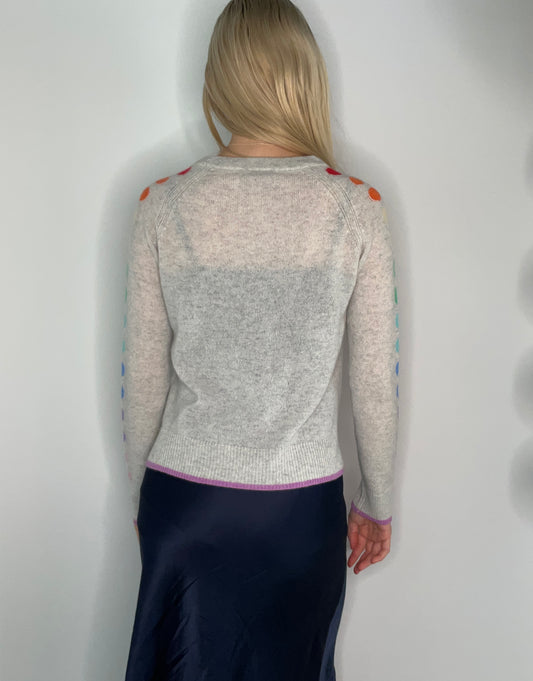 100% CASHMERE DOT SWEATER
