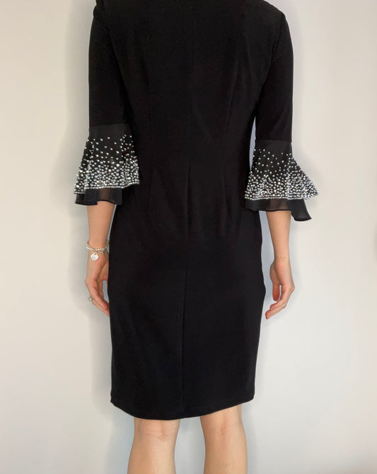BEADED SLEEVE DRESS