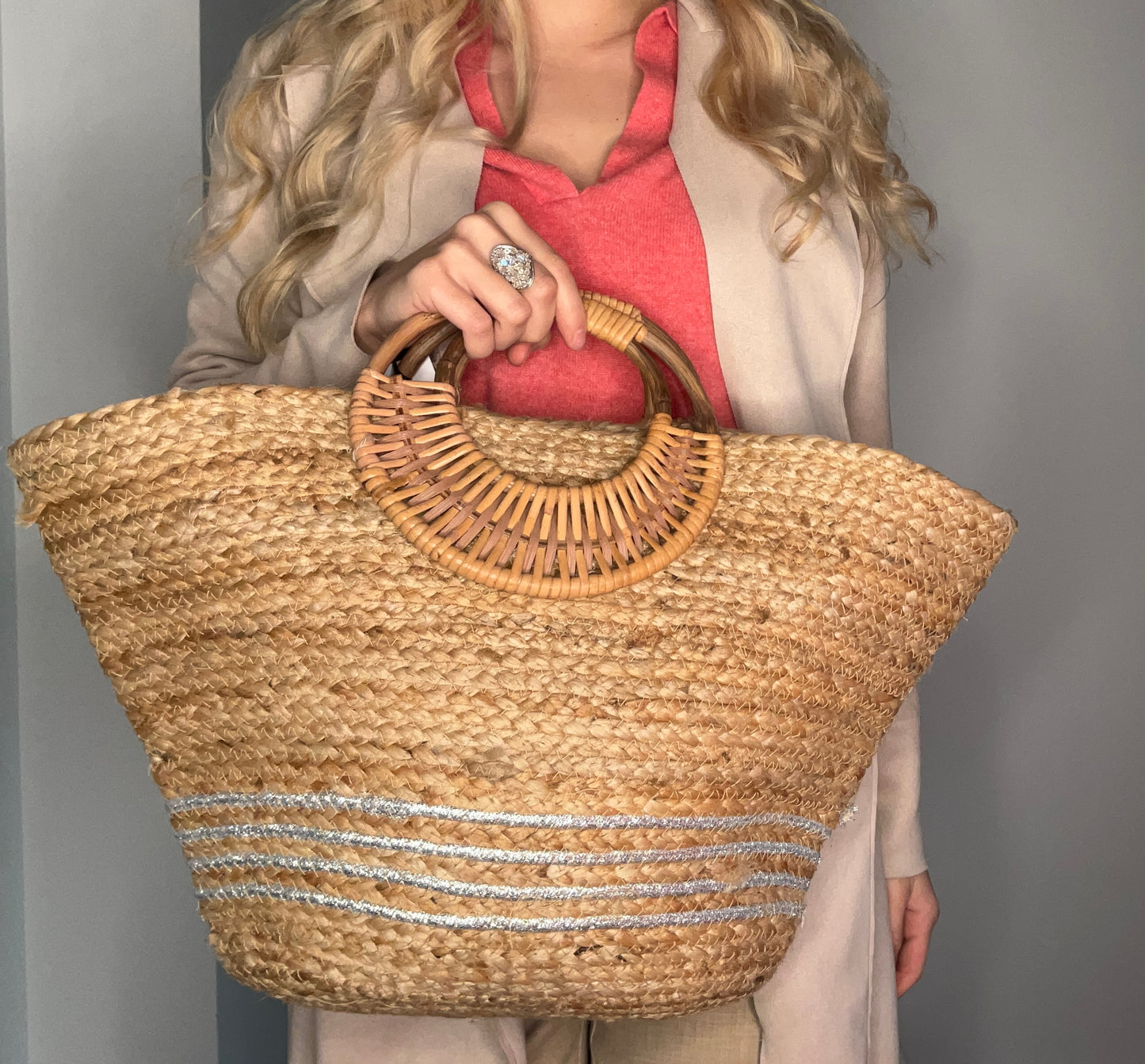 BAMBOO HANDLE TOTE