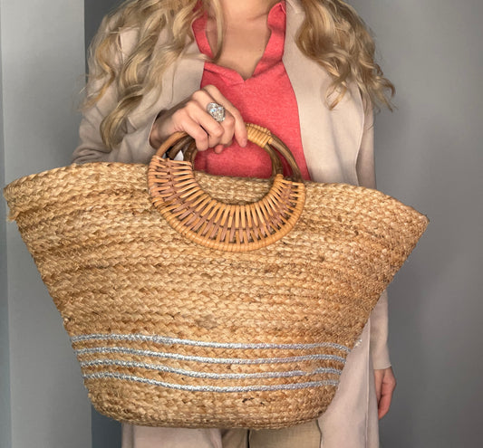 BAMBOO HANDLE TOTE