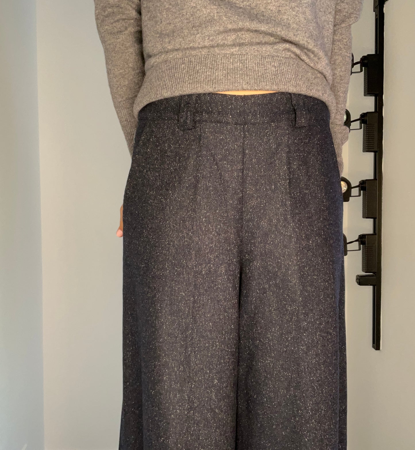 WIDE LEG DONEGAL BUTTON PANT