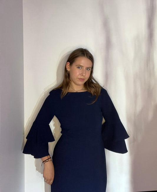 RUFFLE SLEEVE TRINA TURK DRESS