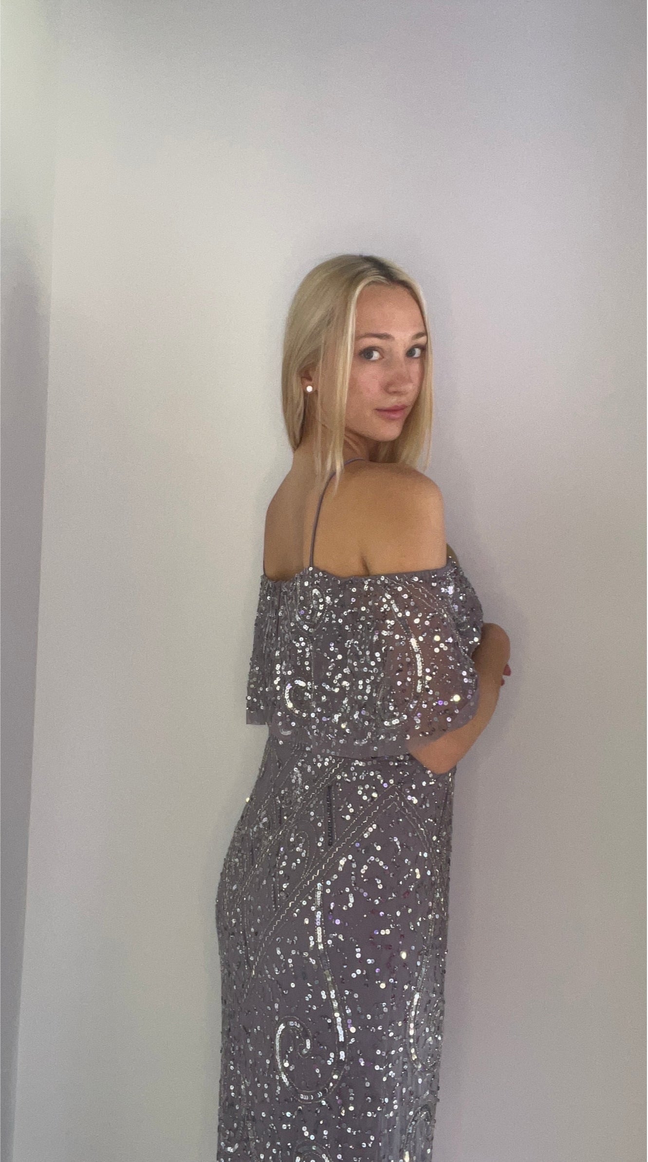 BEADED MIDI DRESS