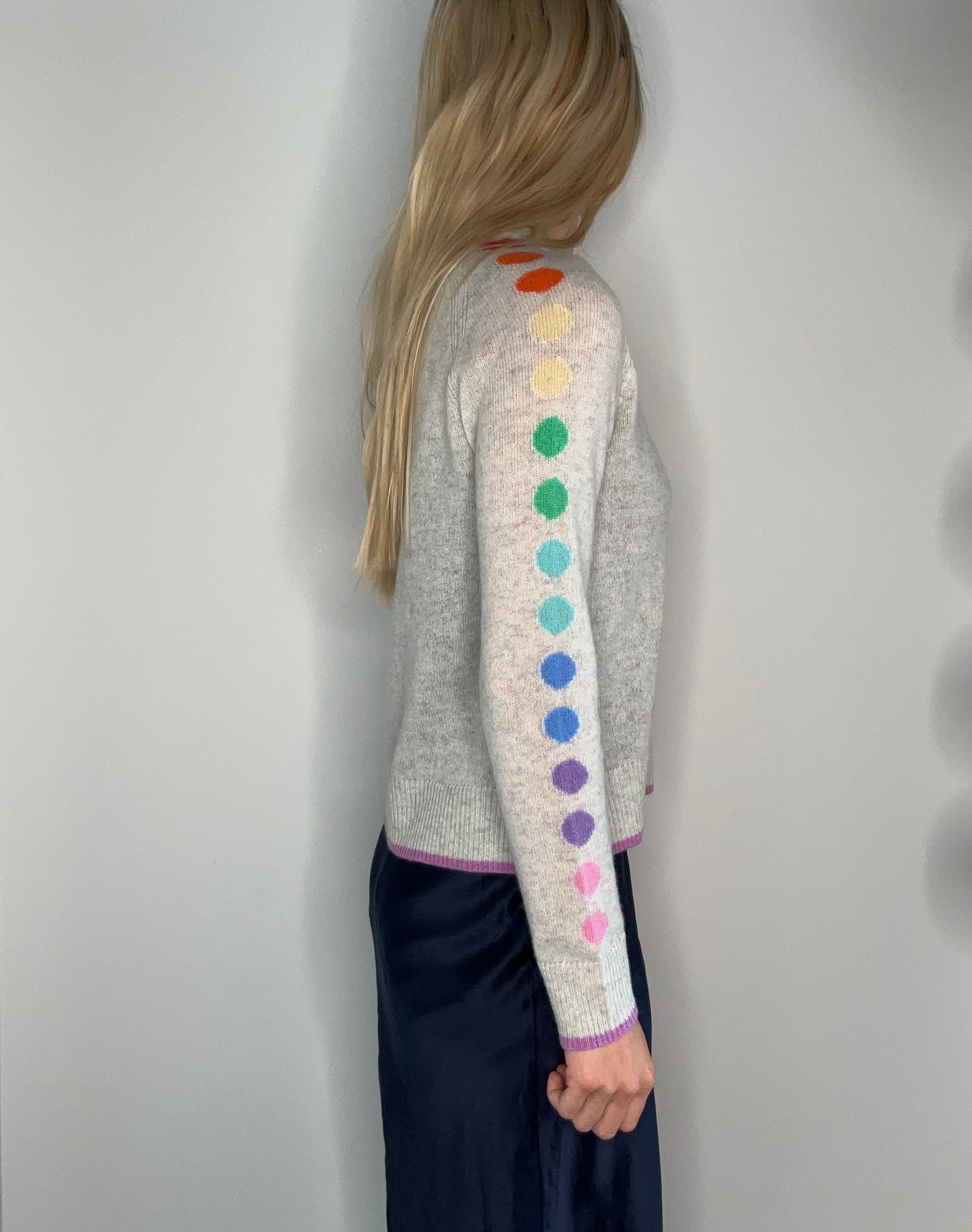 100% CASHMERE DOT SWEATER