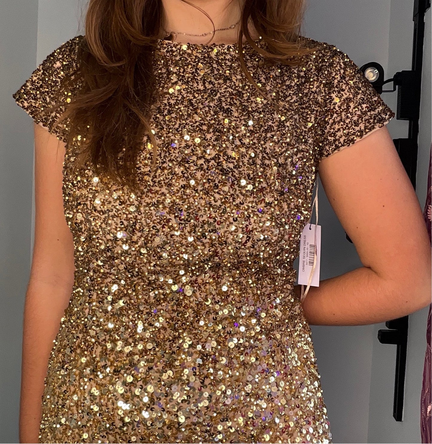 OMBRE SEQUIN DRESS