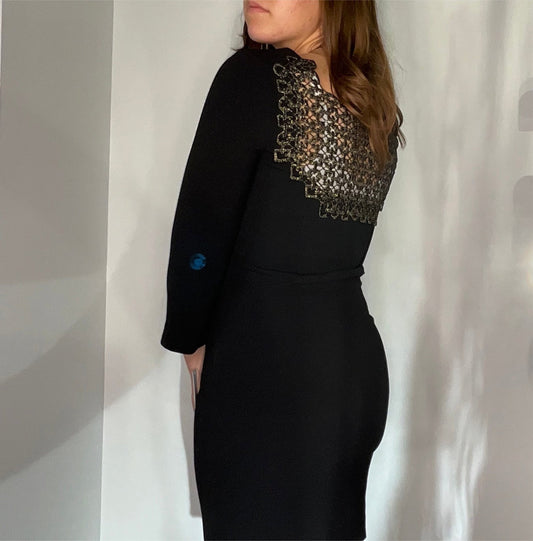 GLITTER CROCHET BACK DRESS