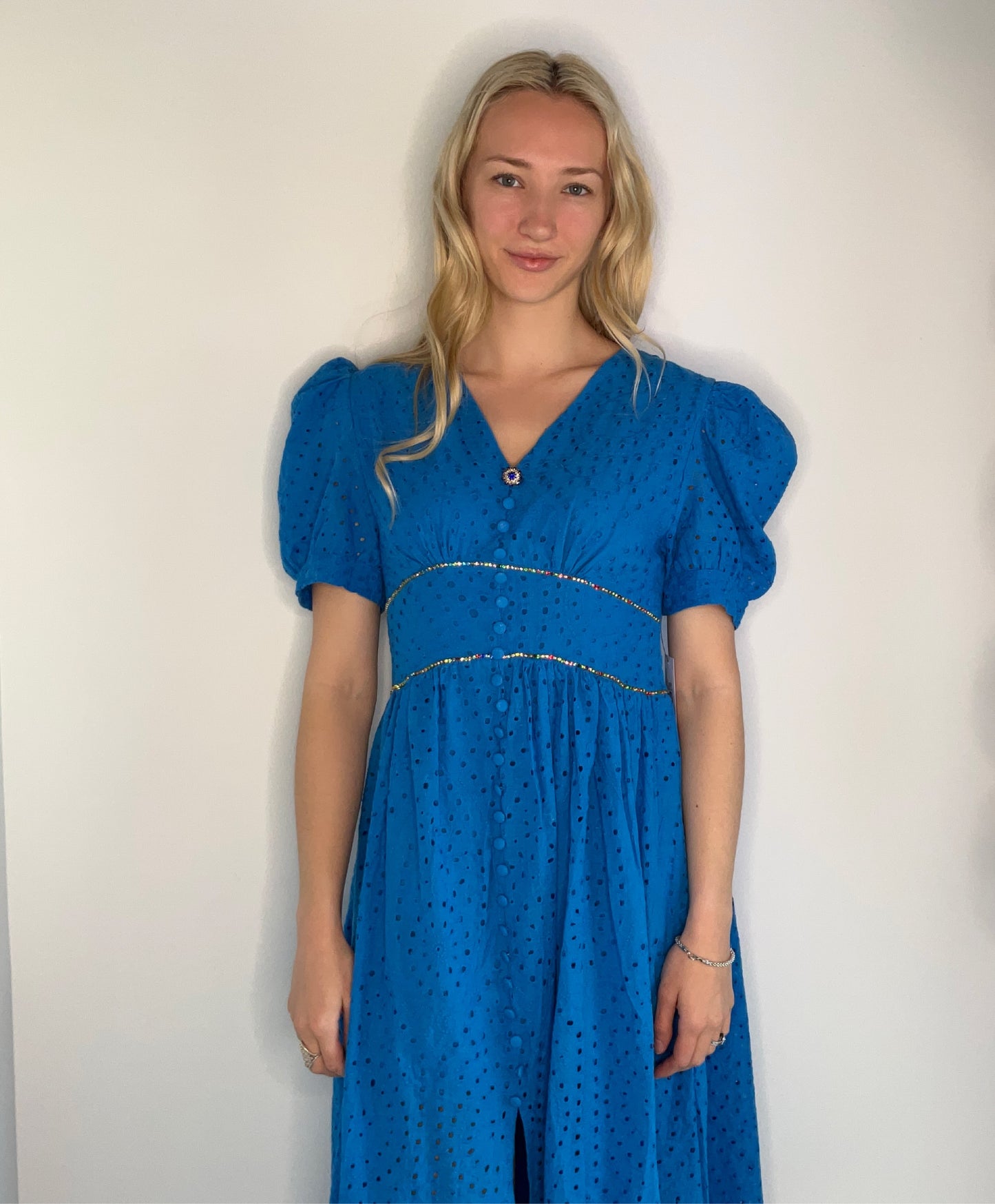 CRYSTAL EYELETE SUNDRESS