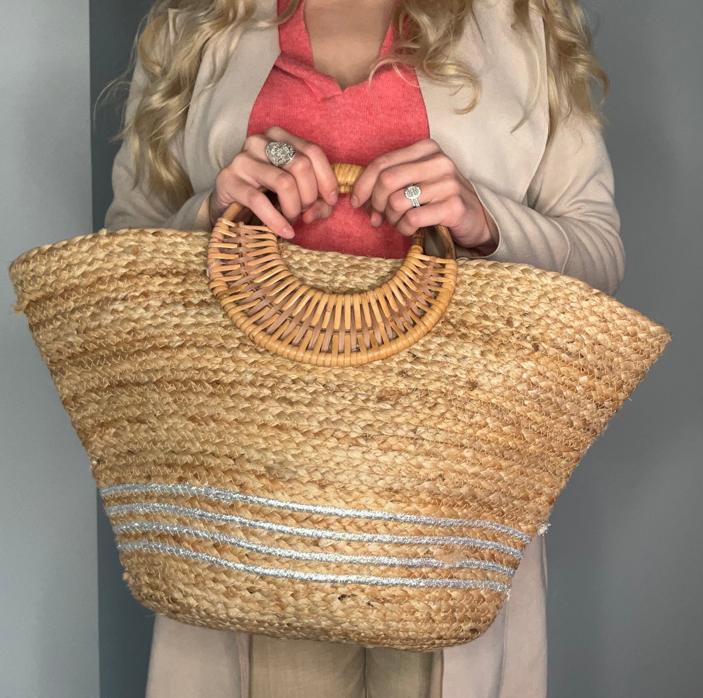 BAMBOO HANDLE TOTE