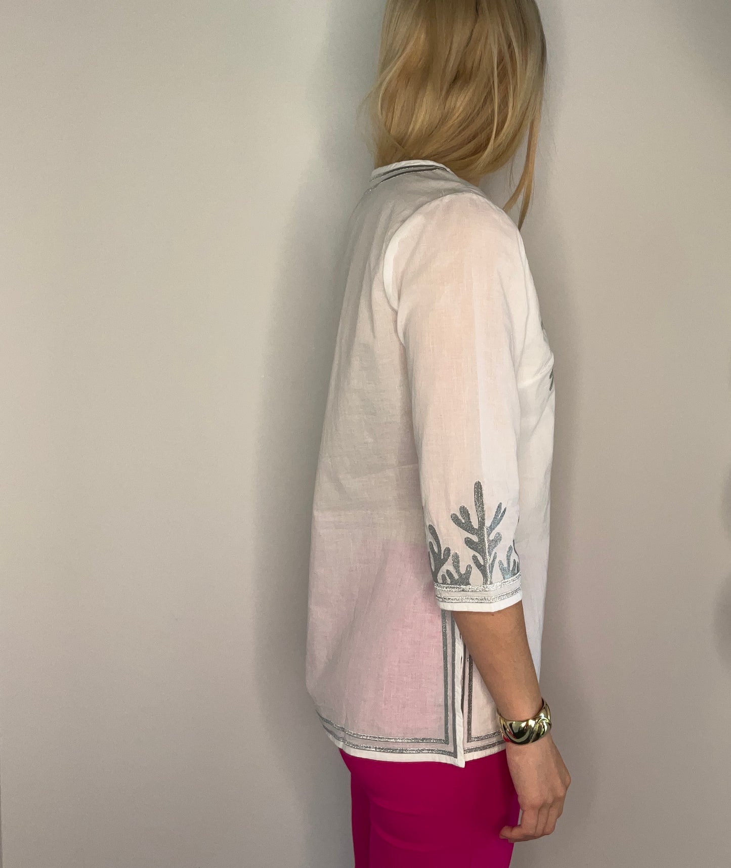 SILVER REEF METALLIC TUNIC TOP