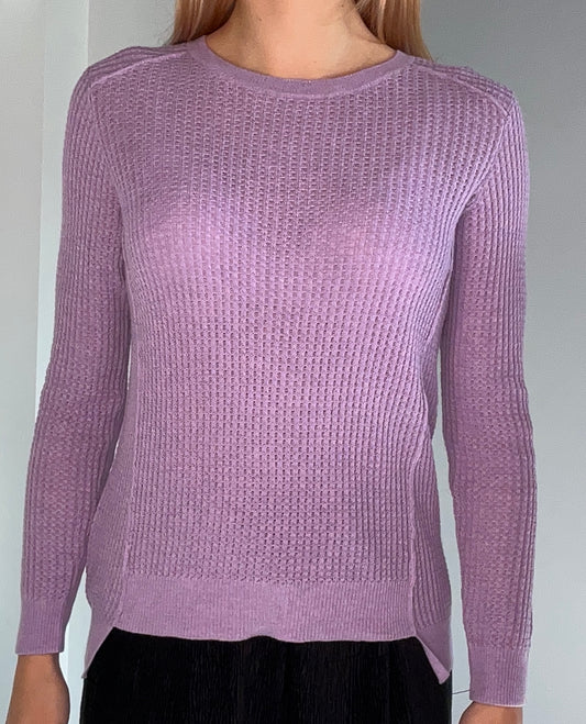 CASHMERE BLEND THERMAL SWEATER