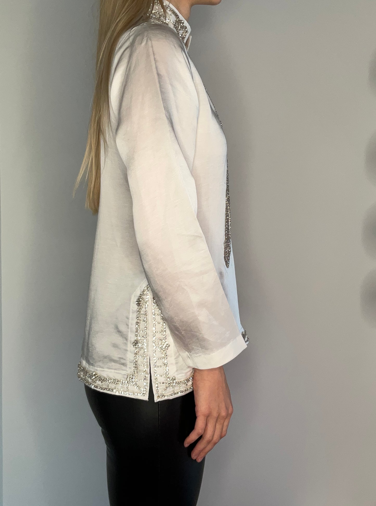 SILKY BEADED TUNIC TOPS