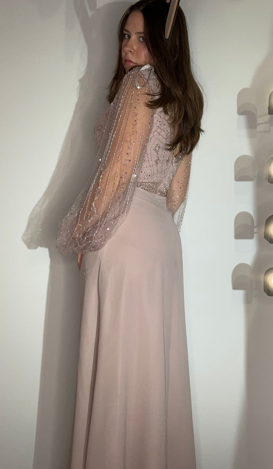 MORGANITE BEADED GOWN