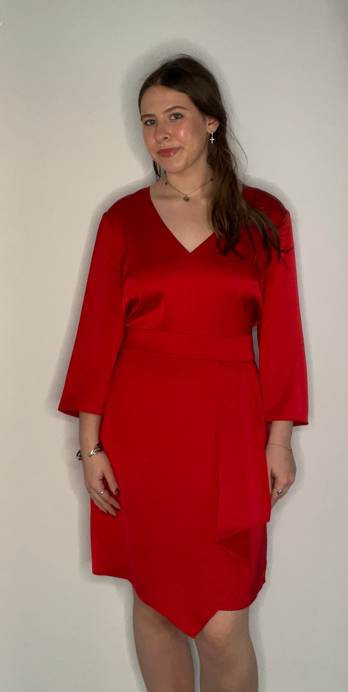 LIPSTICK RED GLAMOUR DRESS
