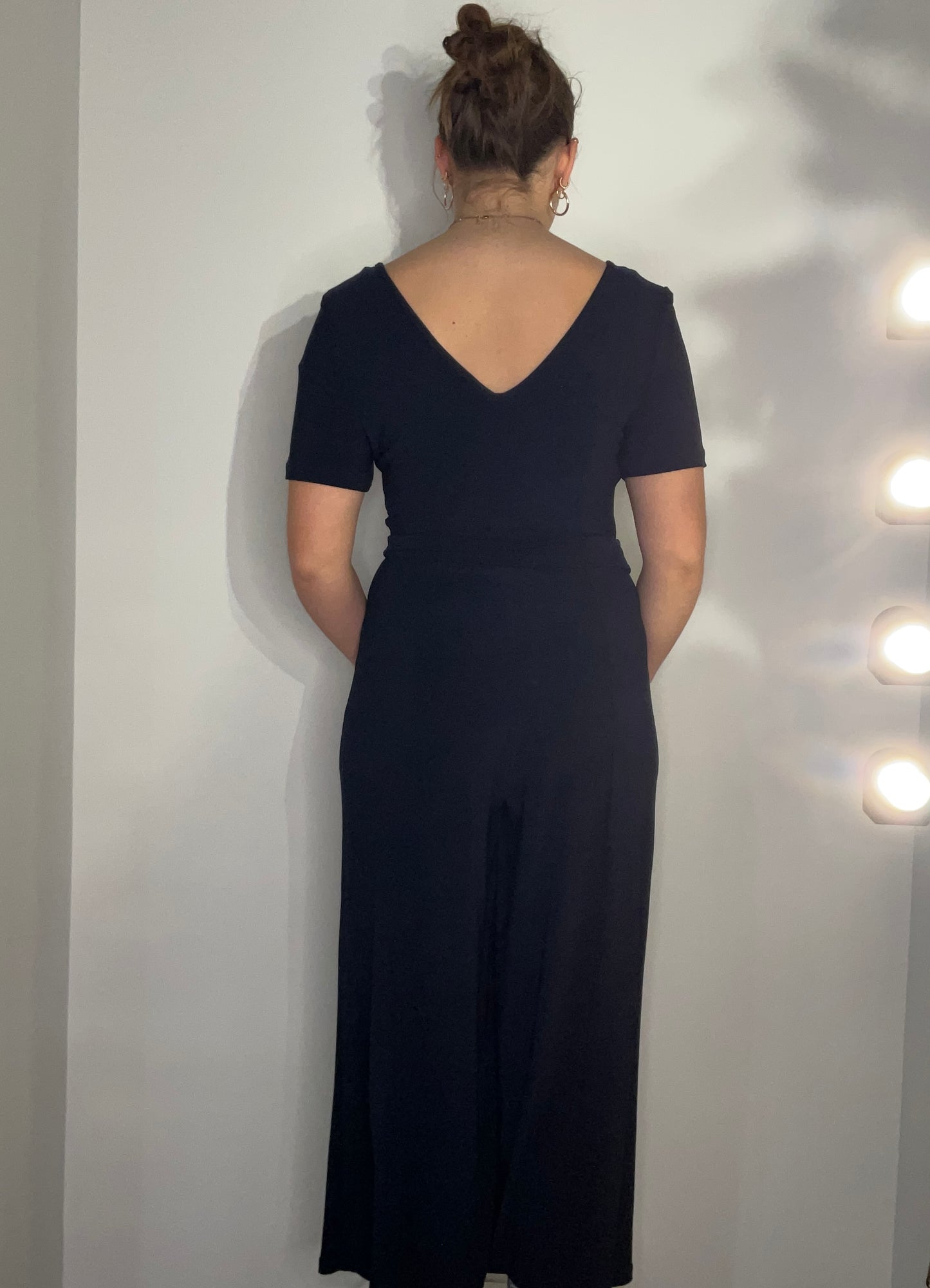 CIRCLE BELT NAVY JUMPSUIT