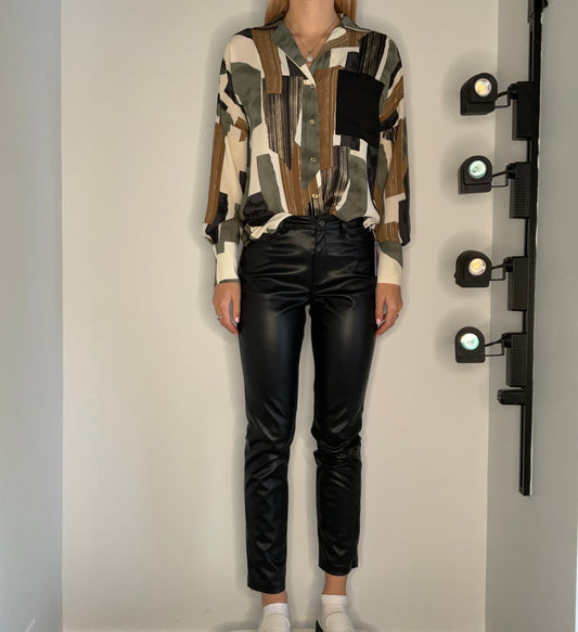 ROCK AND ROLL FAUX LEATHER PANT