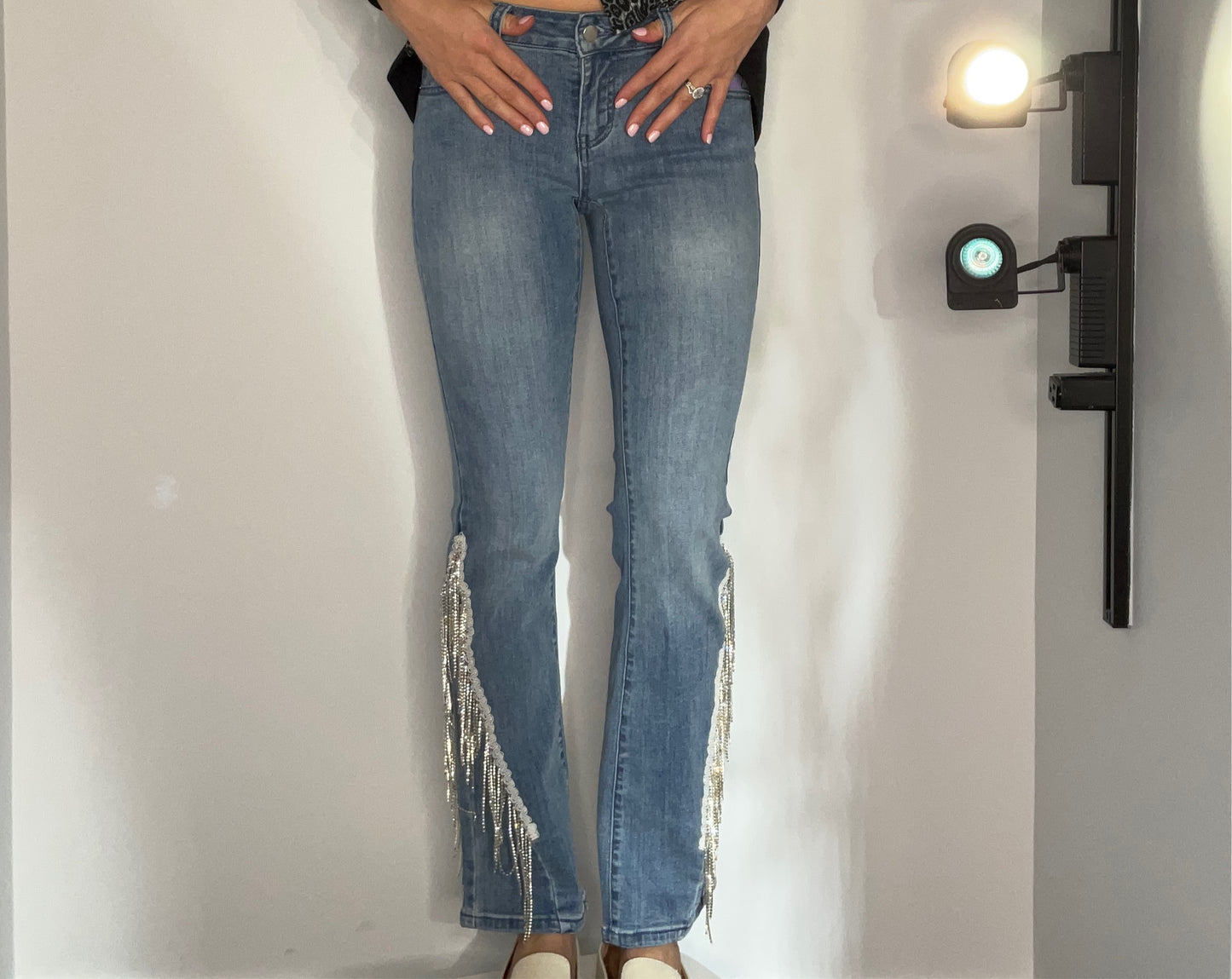 SWAROVSKI CRYSTAL FLARE JEAN