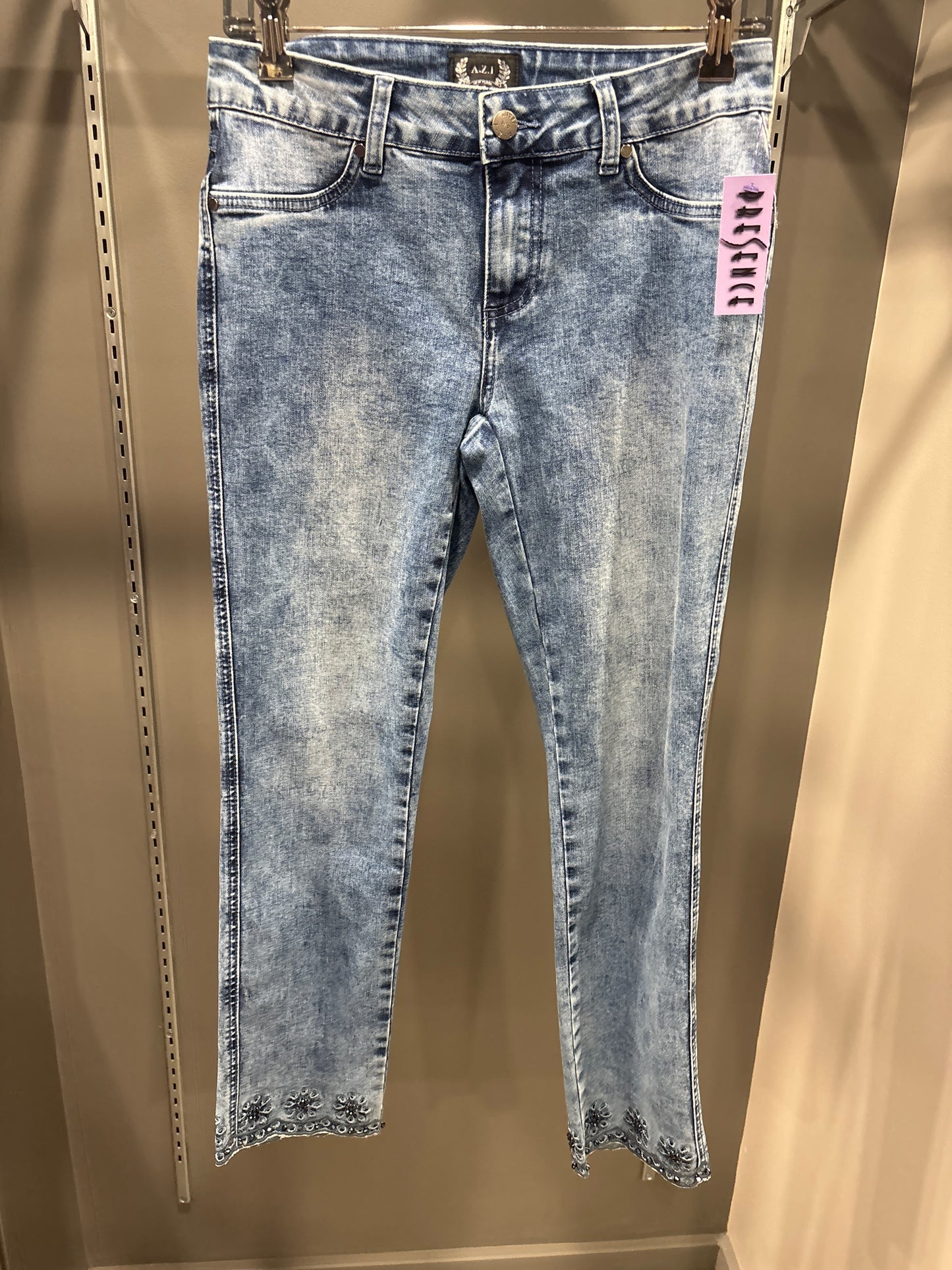 ACID WASHED BEADED JEAN