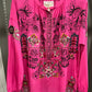 BLUSHING SILK TUNIC TOP