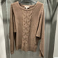 CABLE CROSS SWEATER