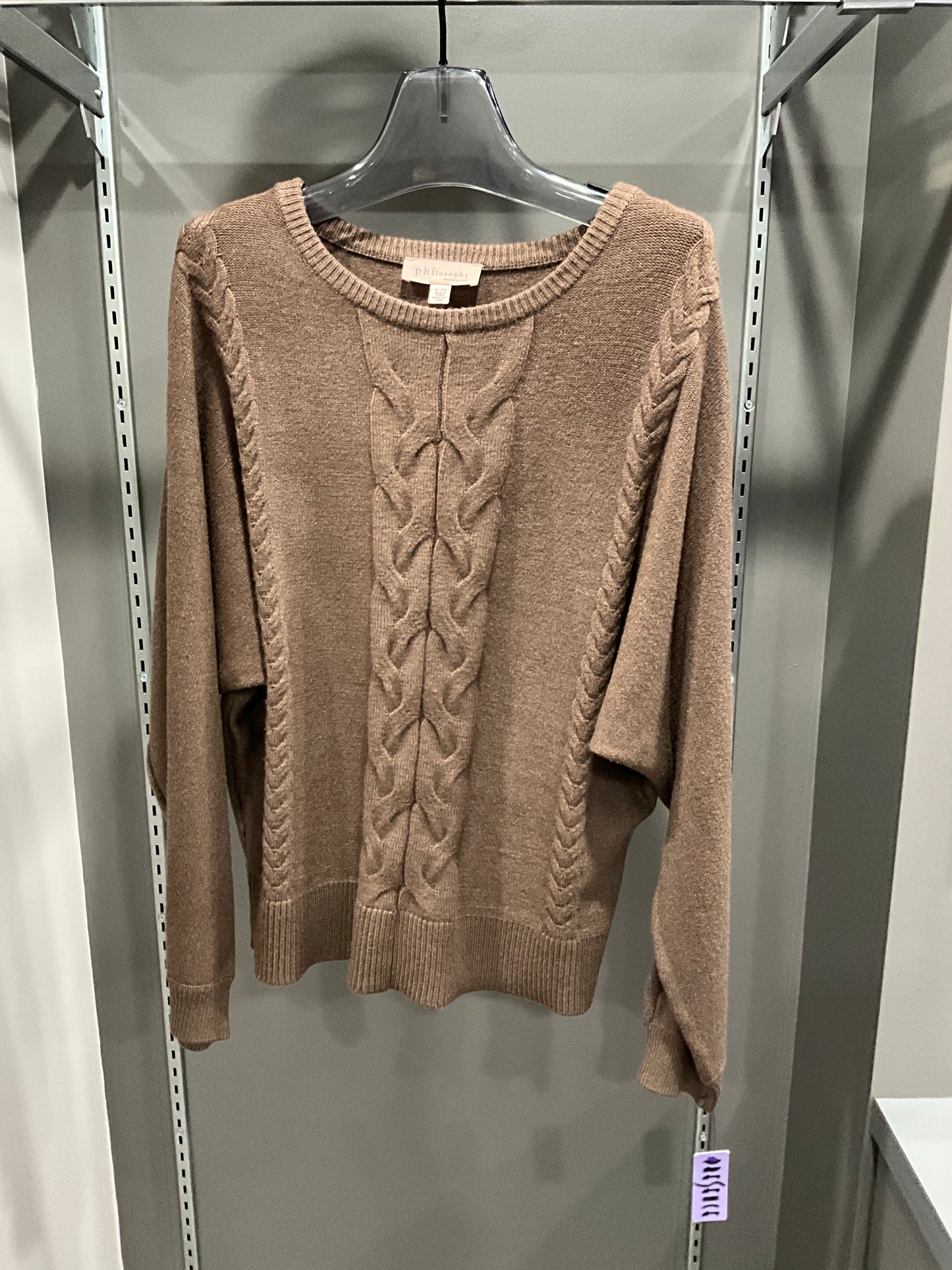 CABLE CROSS SWEATER