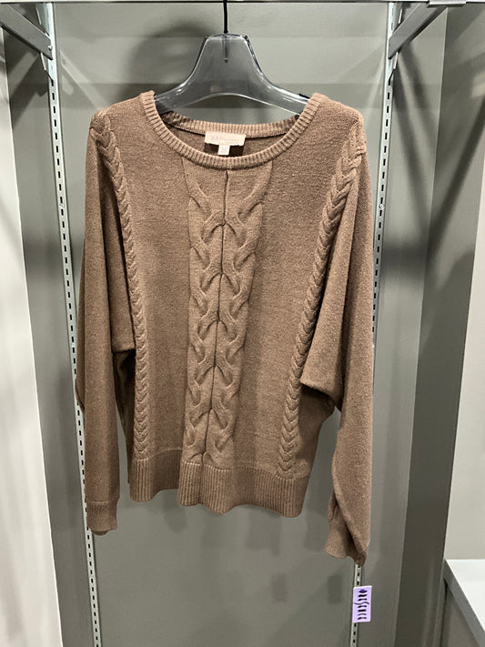CABLE CROSS SWEATER