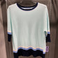 COTTON CASHMERE OPAL OCEAN BLUE SWEATER