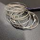 SILVER CRYSTAL BRACELET SET