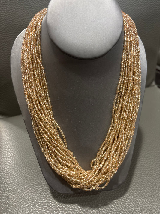 CHAMPAGNE CRYSTAL NECKLACE