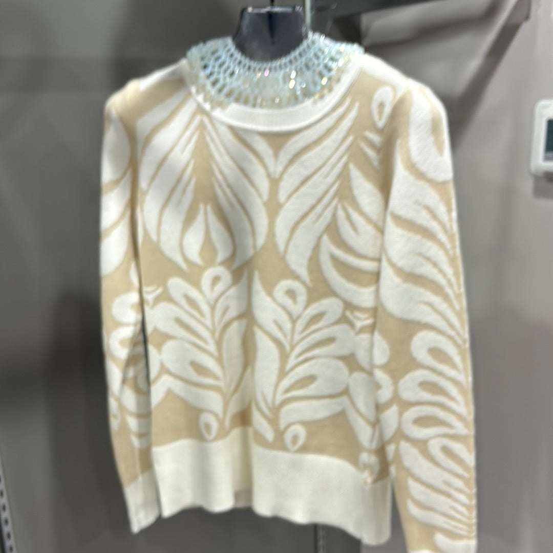 DAMASK SHAPE NEUTRAL SWEATER