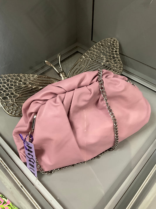 PETAL PINK ITALIAN LEATHER HANDBAG