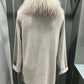 MERINO AND FUR SWEATER JACKET