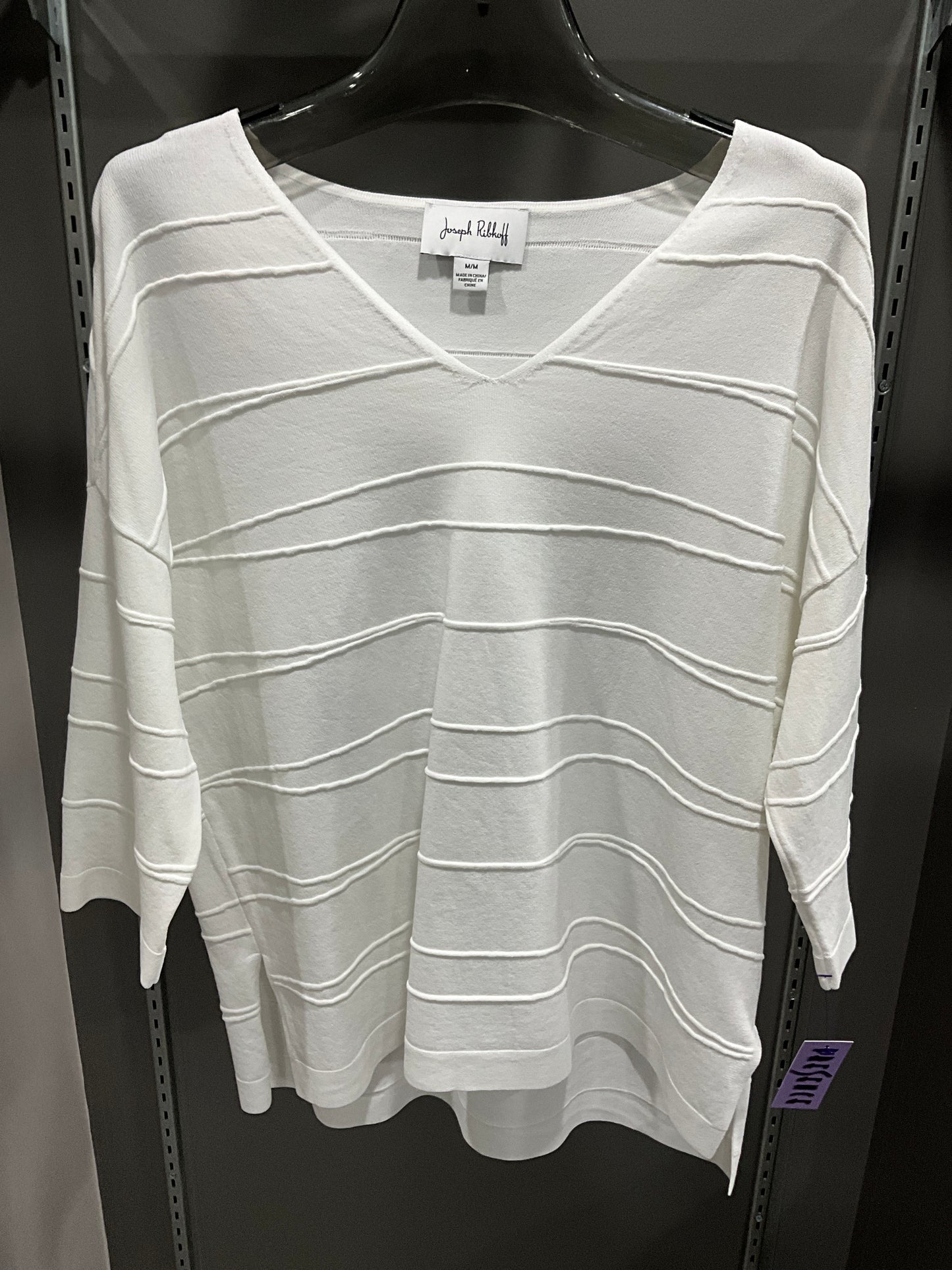 TEXTURED VNECK SWEATER