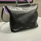 ITALIAN LEATHER GEOMETRIC HANDLE HANDBAG