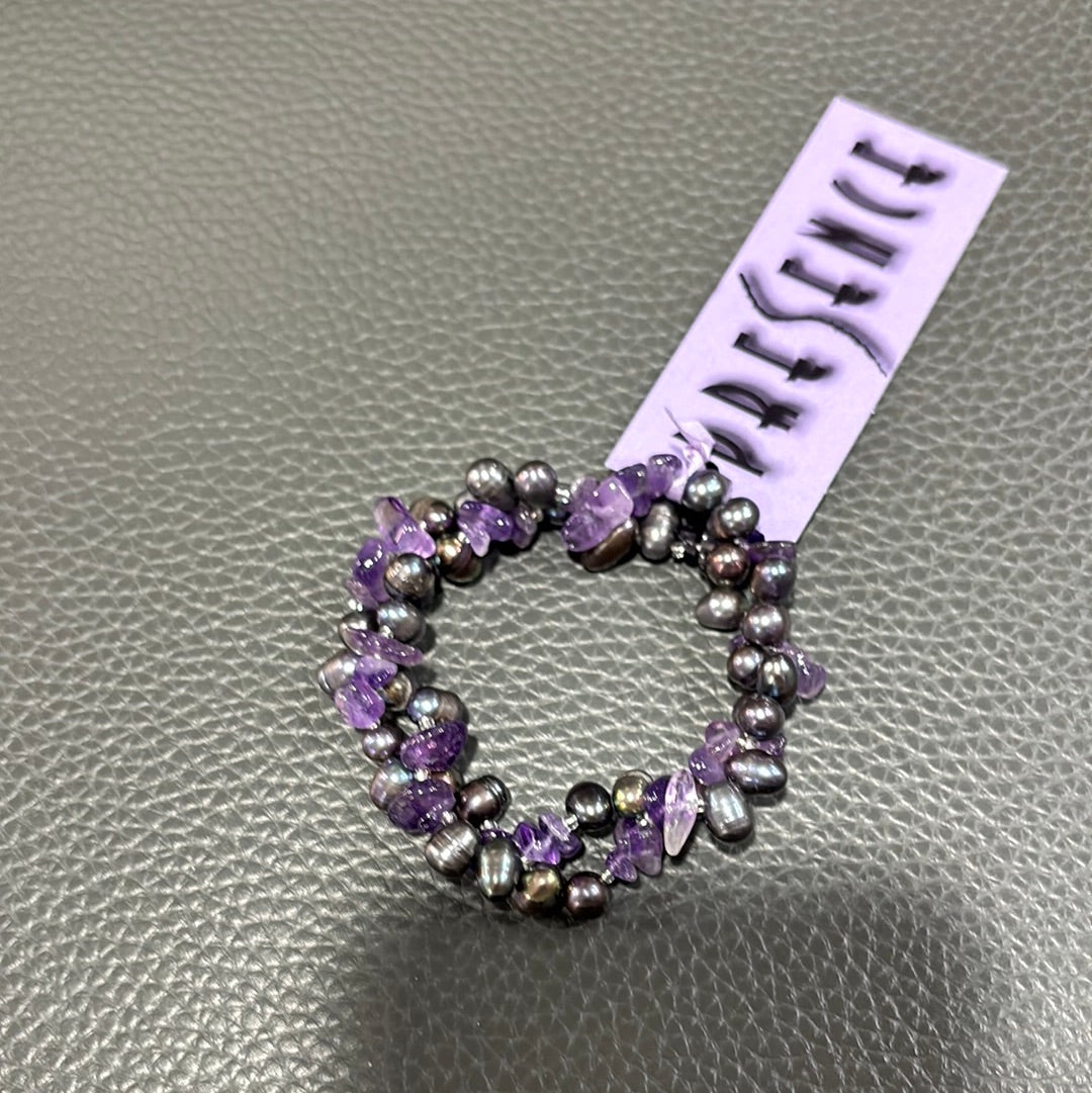 PEARL AND AMETHYST BRACELET