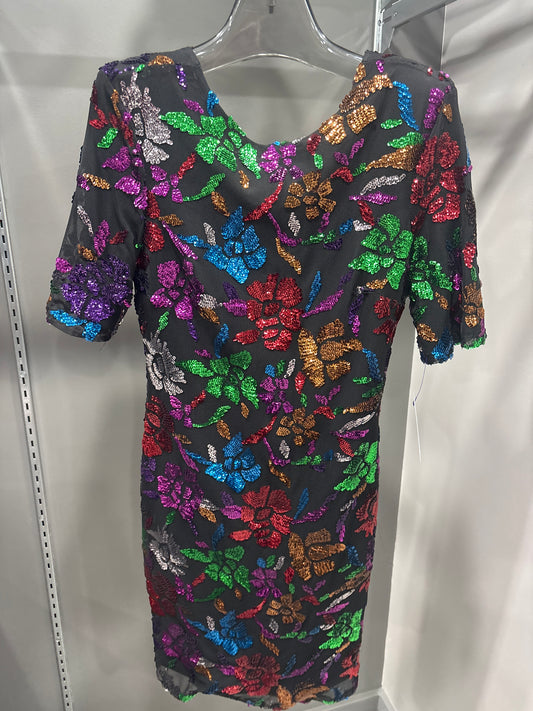 SEQUIN FLORAL DRESS