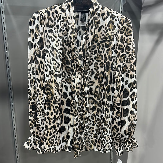 LEOPARD METALLIC BLOUSE