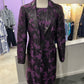 VIOLET NIGHT BROCADE AND KNIT DRESS