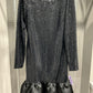 SEQUIN AND RUFFLE DRESS