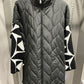 GEOMETRIC KNIT PUFFER COAT
