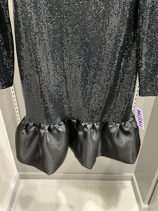 SEQUIN AND RUFFLE DRESS