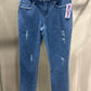 HIGH LOW DISTRESSED JEAN