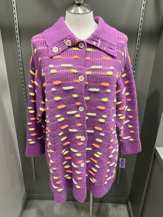 CHUNKS OF BERRIES SWEATER COAT