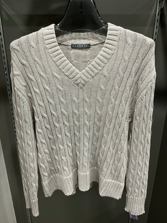 METALLIC CABLE SWEATER