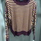 BURGUNDY STRIPED SWEATER