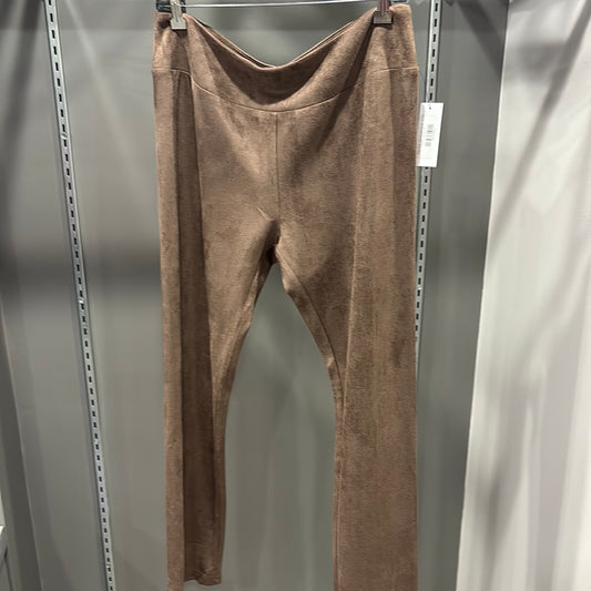 BROWN MICROSUEDE PANT