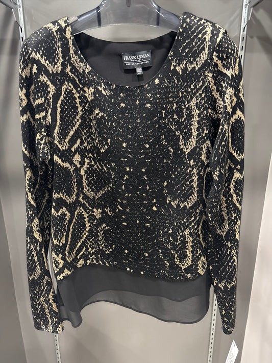 SNAKESKIN KNIT SWEATER TOP