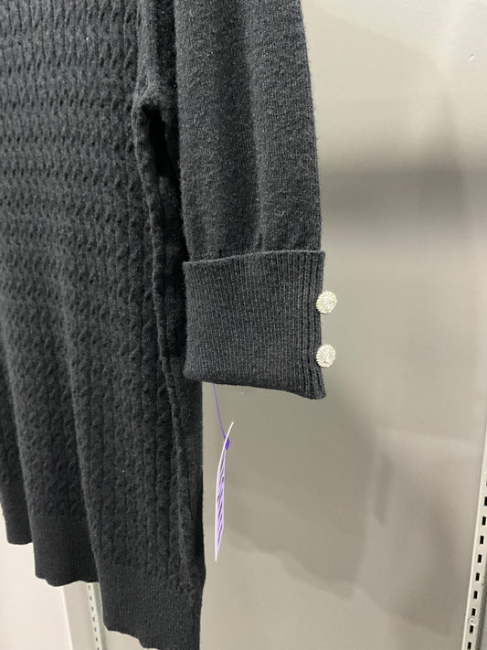 CABLE TURTLENECK WITH CRYSTAL SLEEVE