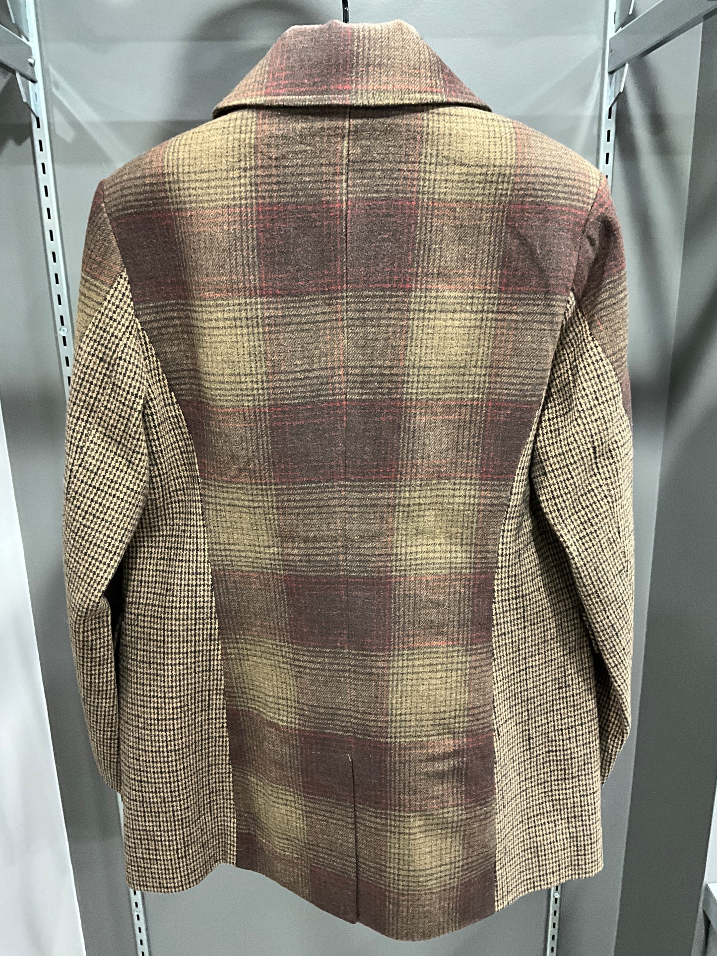 DOUBLE BREASTED PLAID BLAZER