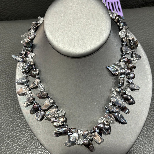 PEARL AND QUARTZ NECKLACE